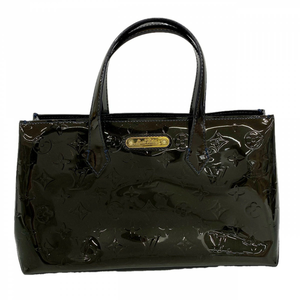 Louis Vuitton Vernis Wilshire Handbag Blue Infini
